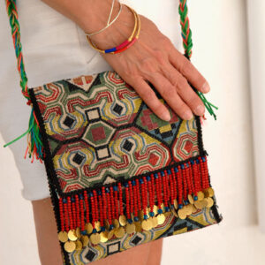 Mina's handmade wooven bag