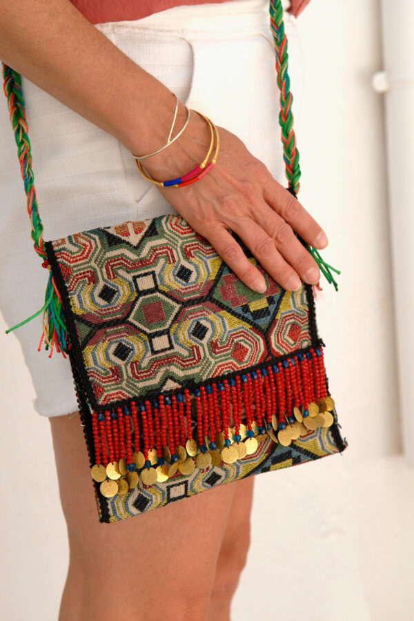 Mina's handmade wooven bag