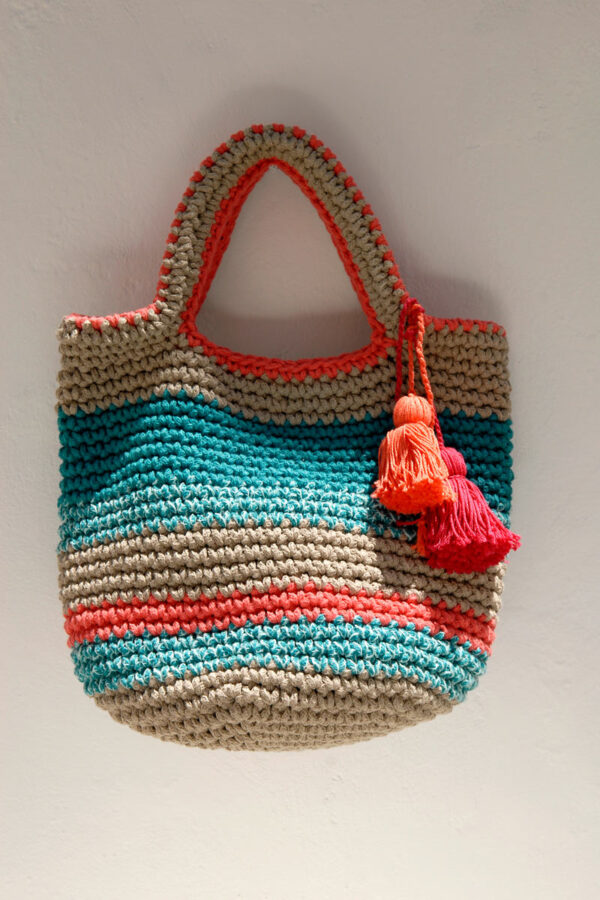 Mina's handmade croshet cotton basket bag