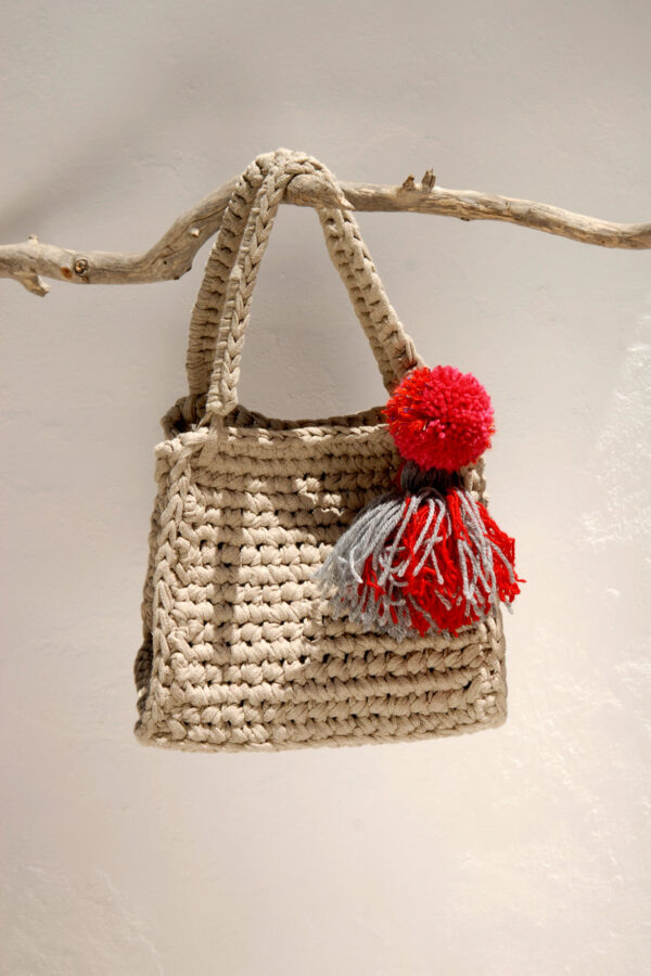 Mina's handmade croshet grey bag