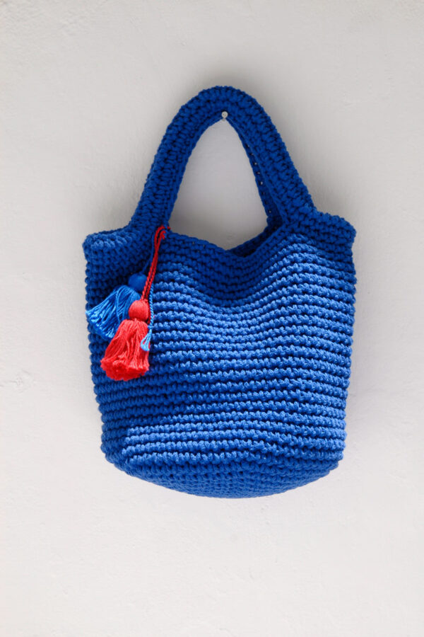 Mina's handmade croshet cotton basket bag