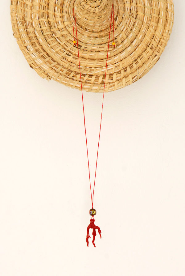 Mina'handmade pendant with synthetic coral
