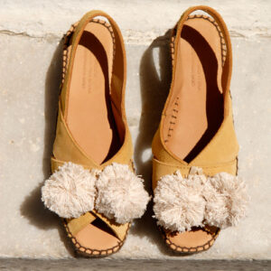 Naguisa mustard leather espadrilles