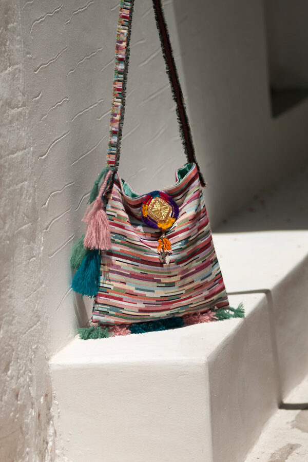 Mina's handmade ethnic colorful bag